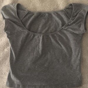 Brandy Melville Heather Gray Crop Top